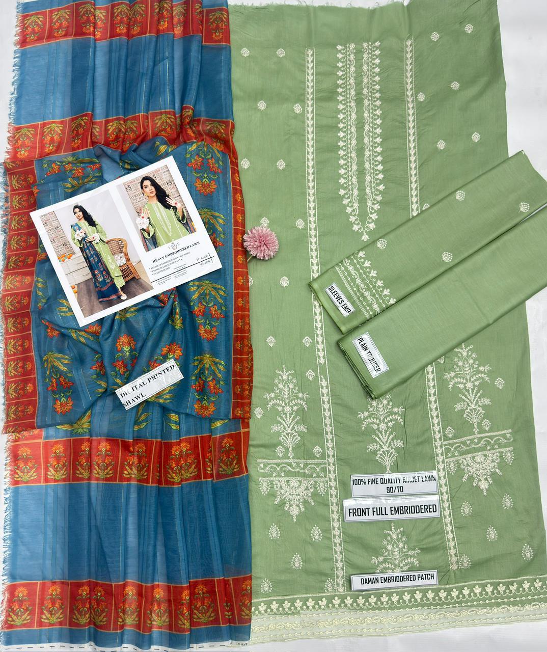 3PC Embroidery Dress