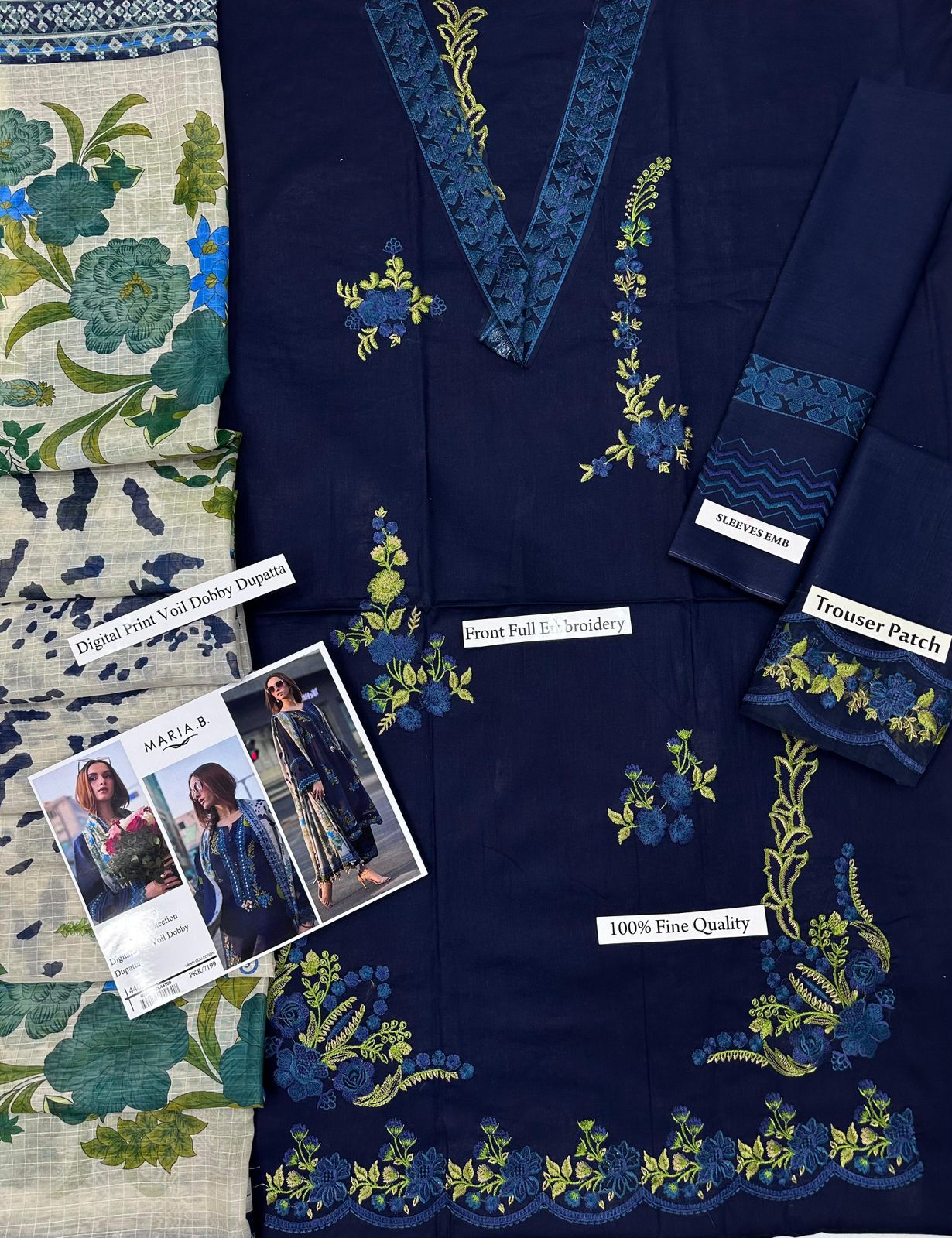 3PC Embroidery Dress