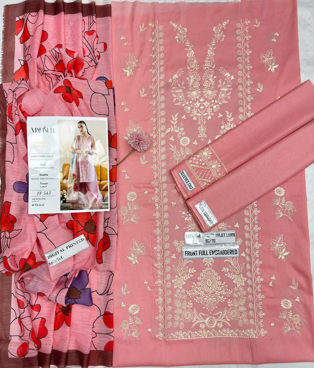 3PC Embroidery Dress