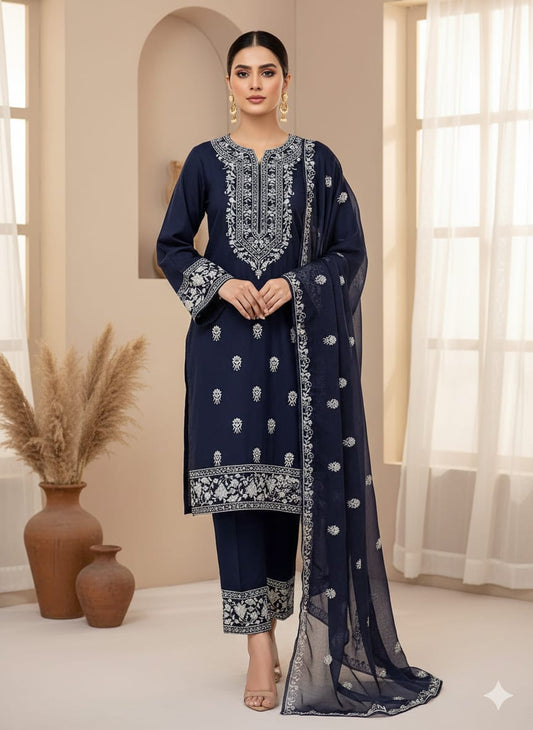 3PC Embroidery Dress