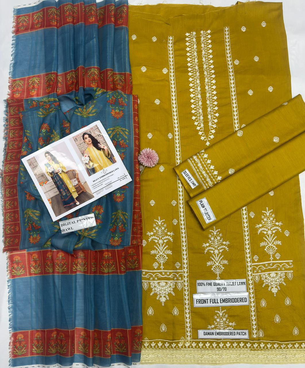 3PC Embroidery Dress