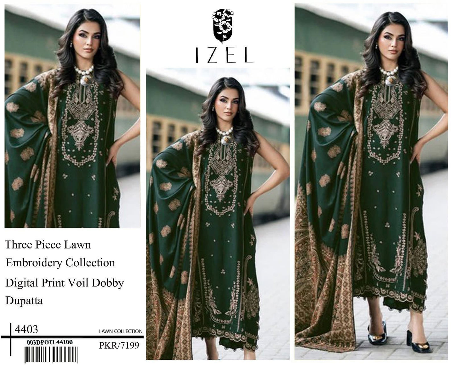 3PC Embroidery Dress