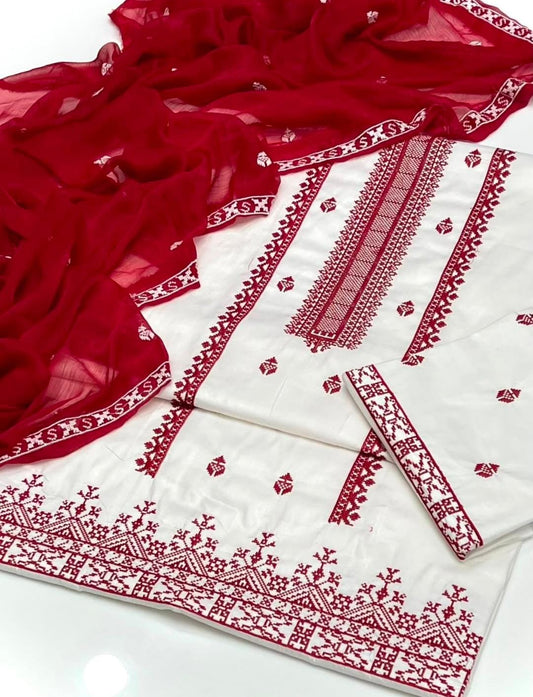 3PC Embroidery Dress