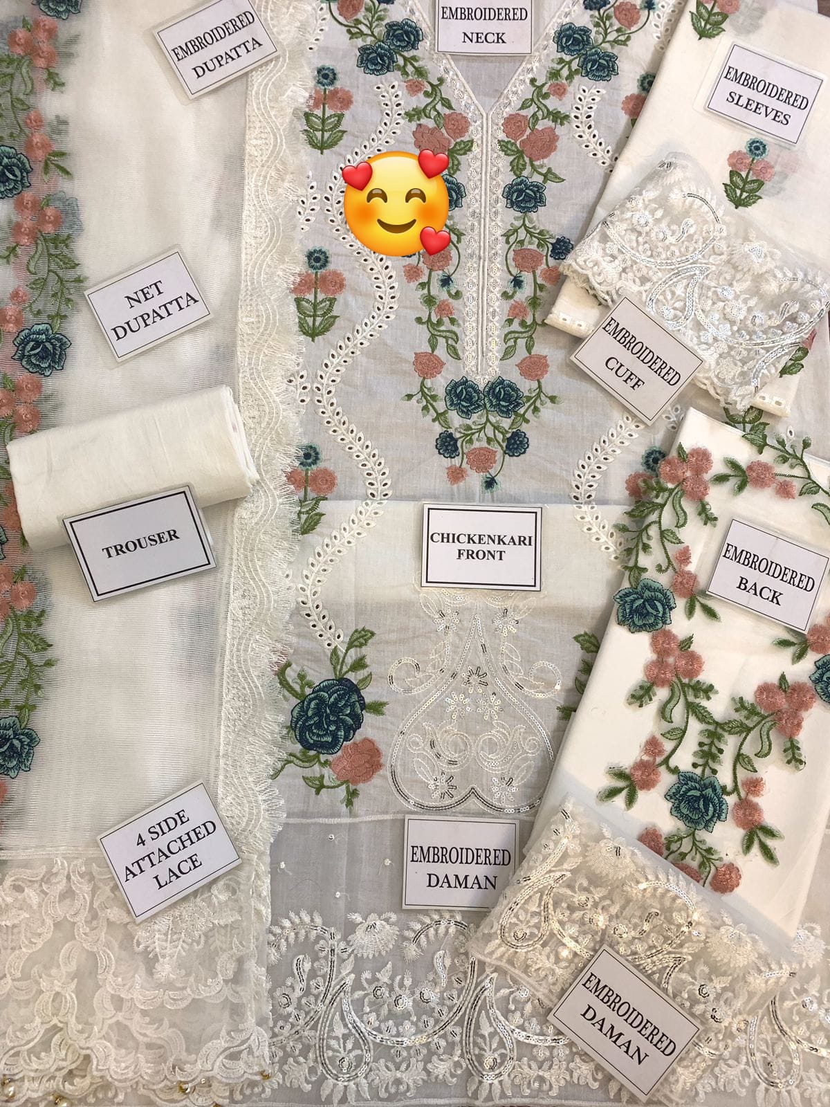 Embroidery On Lawn 3PC